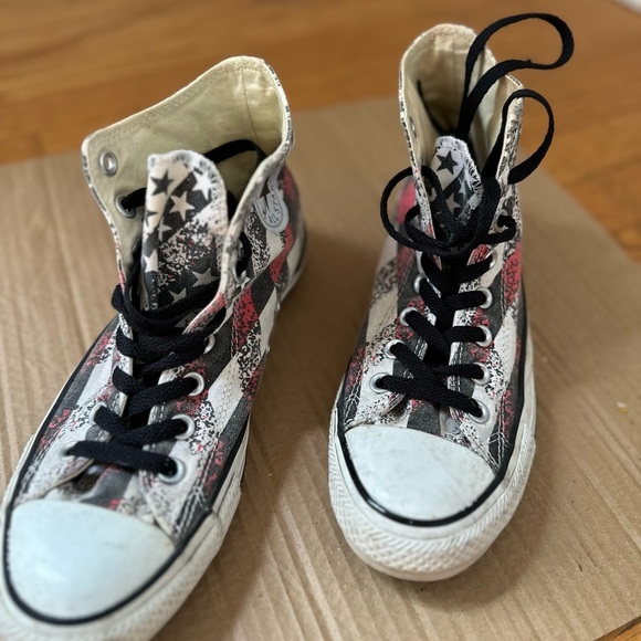 CONVERSE Chuck Taylor CT HI All Star Unisex Stars Stripes. M7, W9. High Top. - Picture 2 of 8